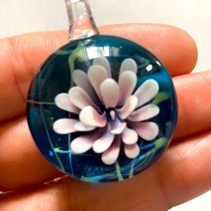 Murano inspired glass pendant